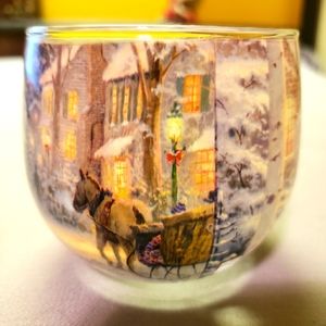 Vintage Glade MT Holiday  Candle Scents Glass